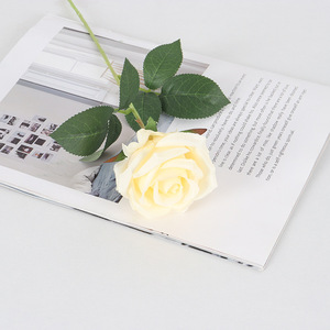 Hot Selling Real Touch <b>Artificial</b> <b>Flower</b> Single Stem Velvet Rose <b>Flower</b> for Wedding Decoration Christmas Decorative - Product Image 6