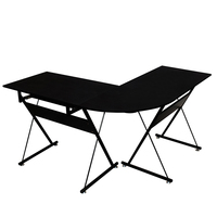 Mobilier de bureau en forme de L, bureau de bureau de luxe, décorations de table d'ordinateur, esports ergonomiques, coin de table, bureau de jeu pour la maison