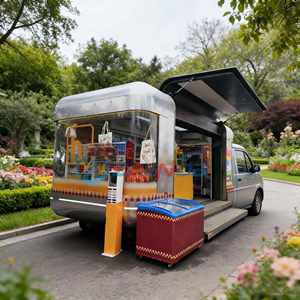 Food Truck Moderno per Esterni Economico, Rimorchio per Waffle e Crêpe con Cucina Completa, per Dessert, Pancake e Ciambelle - Product Image 1