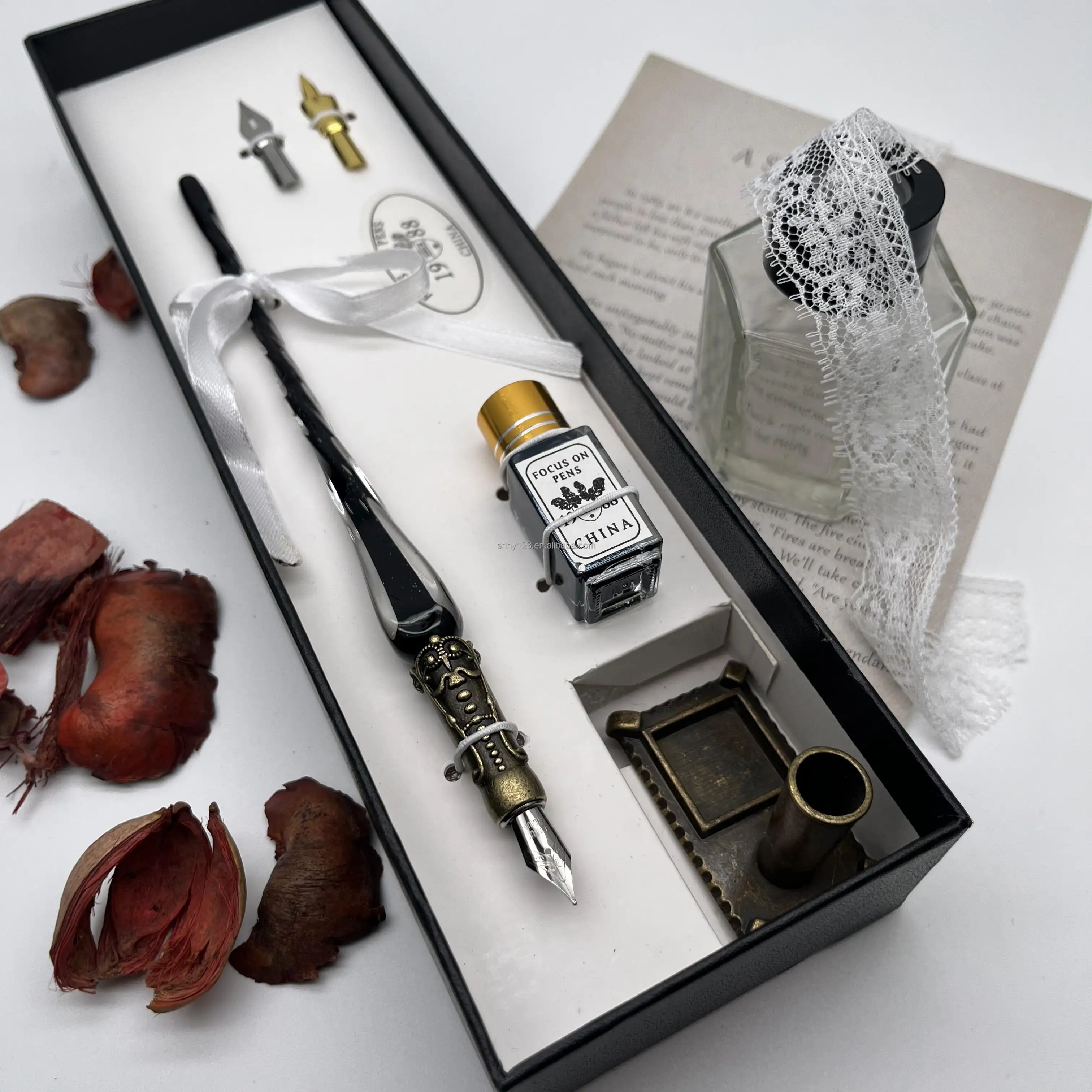 Hot Selling Luxury Crystal Dip Pen 1 Ink 1 Glass Dipping Pen Signature Pen For Art Painting Writing