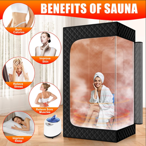 Sauna portable pliable Lingvita, système de spa personnel à domicile, relaxation du corps entier, étanche, 3L - Product Image 4