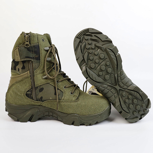 Bottes tactiques Delta pour hommes DF22 TSB10, camouflage vert, pour le camping en plein air, tissu Oxford vert olive, imperméables, hautes, pour la randonnée en plein air. - Product Image 3