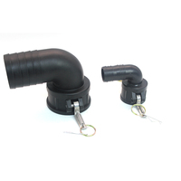 3 pulgadas IBC Camlock acoplamiento Elbow80 adaptador de tanque plástico de alta calidad 90 grados 3 pulgadas IBC acoplamiento codo