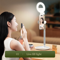K5Pro Mini Anneau Lumineux LED Rechargeable à Clipser pour Téléphone, Photographie de Nature Morte, Enregistrement Vidéo et Diffusion en Direct