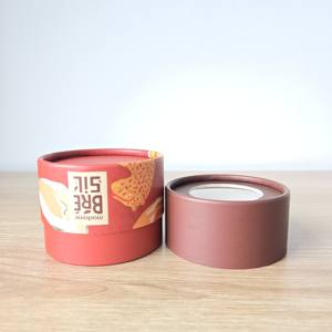 <span class=keywords><strong>Madame</strong></span> Brésil Art Series Red Paper Tube Box mit Fenster deckel Individuell bedruckte Zylinder verpackung für Kaffee Tee Geschenk - Product Image 4