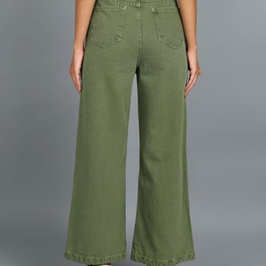 Pantalons en jean personnalisés avec logo, nouveaux designs d'été, pantalons amples et décontractés pour femmes, pantalons droits amincissants - Product Image 5