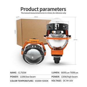 Venta al por mayor barato de alta potencia 130W Universal coche láser Led azul película H4 H7 9005 9006 3 pulgadas Bi Led proyector lente Retrofit faro - Product Image 5