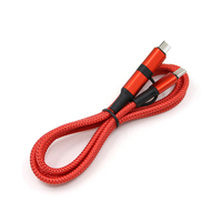 Câble de données 3 en 1 CE RoHS 3A 60W OTG à charge rapide, universel, multifonction, en nylon tressé, pour iPhone