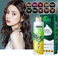 Coloration capillaire à bulles naturelle à base de plantes en gros OEM, sans ammoniaque, semi-permanente, à l'huile d'argan, coloration capillaire à bulles végétale, shampoing