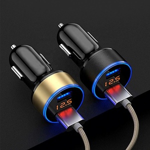 Cargador de coche con <span class=keywords><strong>USB</strong></span> dual 3.1A, pantalla LCD de 2 puertos, 12-24V, encendedor de cigarrillos para iPhone XS Max XR X 8 7, teléfonos móviles Samsung - Product Image 3