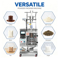 Machine de remplissage et de scellage de sachets, simple voie, pour poudre, avec dosage volumétrique par godet automatique 40-180 mm