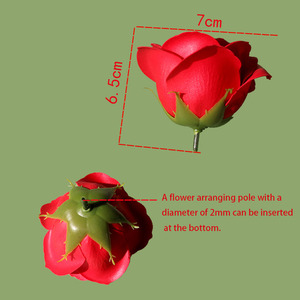 Venta al por mayor de fábrica: Cabezas de rosas de jabón realistas de alta simulación para accesorios de ramos del Día de San Valentín y Acción de Gracias - Product Image 4