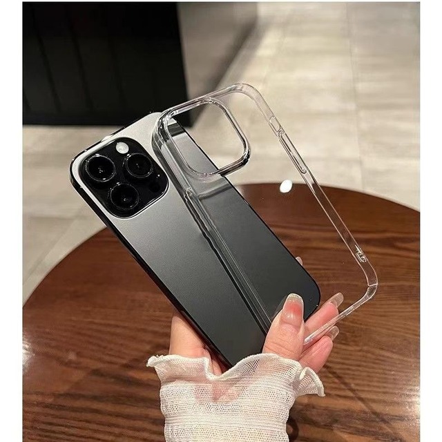 Luxury Shockproof Hard PC Anti-Yellowing Clear Mobile Phone Cases for iPhone 16 Pro Max 15 14 PLus 13 12 11 Pro 6 7 8 SE Case