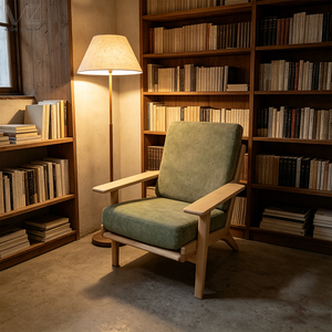 Fauteuil scandinave <span class=keywords><strong>vintage</strong></span> de style mid-century modern, fauteuil de détente individuel pour salon, mobilier de maison, <span class=keywords><strong>fauteuils</strong></span> en bois relaxants - Product Image 2