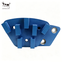 Plaques de ponçage diamantées LITTLE ANT Trapezoid Soft Bond à 7 segments pour sols en pierre dure et en béton