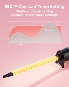 NB WIDE 3/8 Zoll Super Schmaler Rechteckiger Keramik-Lockenstab Elektrischer PTC-Heizer LED Kleiner Stäbchen-Lockenstab - Product Image 6