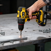 Perceuse-visseuse à percussion sans fil YaJin haute puissance à charge rapide et durable, alimentée par batterie, compatible avec les batteries Makita