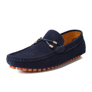 Chaussures mocassins en cuir pour hommes, grande taille, 4 saisons, fabrication artisanale, cousues, fermées, respirantes, pour la marche décontractée et la conduite - Product Image 5