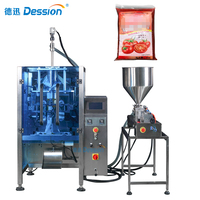 Machine d'emballage de Ketchup entièrement automatique, pâte de tomate, beurre de cacahuètes, Mayonnaise, Machine de remplissage et de scellage de Ketchup