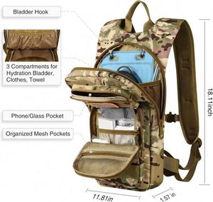 Camelbek Free Sample <b>Hydration</b> Backpack with 3L TPU Water <b>Bladder</b>, Tactical Molle Water Backpack for Men Women, <b>Hydration</b> Pack - Product Image 5