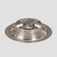 Diffuseur d'air rond en acier inoxydable fixe et durable avec registre de volume optionnel, taille 230-1000 mm pour systèmes CVC montés au plafond