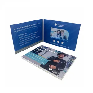 중국 수제 제조 업체 4.3 인치 LCD 화면 브로셔 비디오 카드 웨딩 인사말 카드 선물