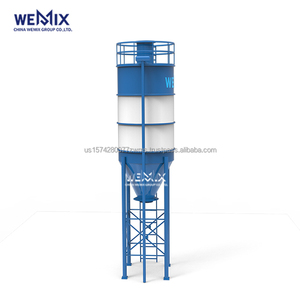 50T Silo de cemento entero Q235 silo de cemento de acero al carbono para planta mezcladora de hormigón - Product Image 1