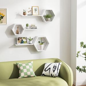 Estantes Flotantes <span class=keywords><strong>de</strong></span> <span class=keywords><strong>Madera</strong></span> <span class=keywords><strong>para</strong></span> Pared, Juego <span class=keywords><strong>de</strong></span> 6 Estantes Hexagonales <span class=keywords><strong>de</strong></span> <span class=keywords><strong>Madera</strong></span> <span class=keywords><strong>de</strong></span> Pino <span class=keywords><strong>para</strong></span> Fotos, Plantas, Estantes Rústicos Tipo Panal - Product Image 3