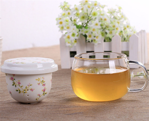 Set da Tè in <span class=keywords><strong>Vetro</strong></span> Soffiato a Mano da 12OZ, Personalizzato, in Borosilicato Resistente al Calore, Moderno, di Lusso, Ecologico, Marca PSC, Origine Hebei - Product Image 4