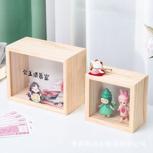 Caja de ahorro de madera para niños y niñas, color natural, diseño moderno y sencillo, caja para guardar dinero con figuras. - Product Image 1