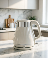 Bouilloire électrique sans fil vintage 1,8 L, 1000-1800 W, base rotative à 360°, arrêt automatique, en acier inoxydable, vente en gros YD-1863B