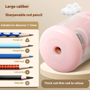 Sacapuntas electrónico de gran agujero personalizado sacapuntas mecánico de plástico automático para estudiantes y niños - Product Image 5