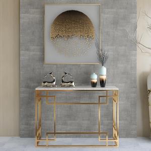 Factory Luxury Furniture Living Room Marble Top <strong>Console</strong> <strong>Table</strong> Modern Entryway Metal Storage Foyer <strong>Tables</strong> - Product Image 6