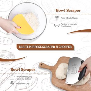 Trend Bamboo Sourdough Starter Kit 2 Foldable Proofing Baskets Starter Jar Nozzle Bread Lame Dough Scraper (Model SJY-1225-02) - Product Image 4