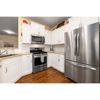 Meubles de cuisine haut de gamme populaires et armoires de rangement personnalisables, style Shaker modulaire, avec charnières à fermeture amortie