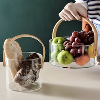 Nouveaux paniers portables en verre, distributeurs de thé aux fruits, saladiers, assiettes à collations et à fruits secs pour la maison