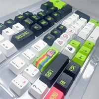 Clavier mécanique avec touches en PBT par sublimation, virus informatique, thaïlandais/arabe/coréen/russe/japonais, profil OEM/XDA pour clavier mécanique 61/87/104/108