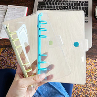 Vente en gros de classeurs à spirales en PVC transparent A5 A6, rechargeables, feuilles mobiles, agenda scolaire, planificateur