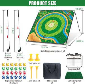 <span class=keywords><strong>Jeu</strong></span> de golf pour enfants HYES en plastique, tapis de <span class=keywords><strong>jeu</strong></span> collant portable 71 x 71 pouces, pratique en intérieur et en extérieur, <span class=keywords><strong>jeu</strong></span> familial amusant pour la cour - Product Image 6