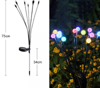 Lampe de pelouse LED solaire IP65 étanche à l'eau de pluie, lampe de luciole célèbre sur Internet, lampe d'ambiance décorative, capteur de lumière, jardin