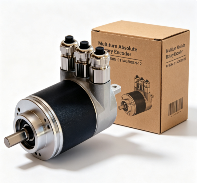 Multiturn Absolute Rotary Encoder PVM58N-011AGR0BN-12