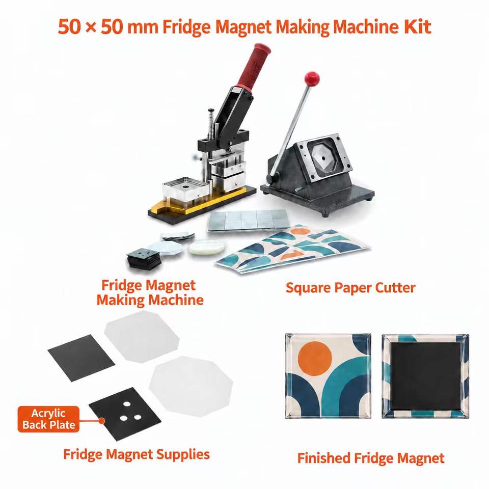 Custom 50x50mm Magnetic Refrigerator Sticker Maker Machine Kit DIY ...