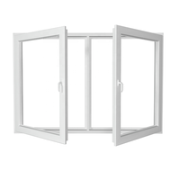 Ventanas de Triple Panel de Aluminio con Vidrio Templado Insonorizado, con Mosquiteras y Rejillas, de Alto Impacto