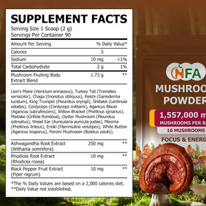 ผงเห็ดสมุนไพรธรรมชาติคุณภาพสูง พร้อมเนื้อเห็ดที่ช่วยเสริมภูมิคุ้มกัน บำรุงสมอง เพิ่มสมาธิ และพลังงาน - Product Image 2