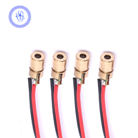 Module de diode laser à tête en laiton, taille mini 6 mm, 3 V, 5 mW, 650 nm, point rouge