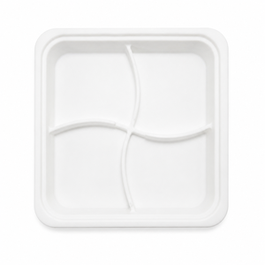4-Cavity Silicone Ice <b>Tray</b> with Lid for Frozen Food <b>Storage</b> Reusable Non-Stick Modern Creative Square Shape - Product Image 3
