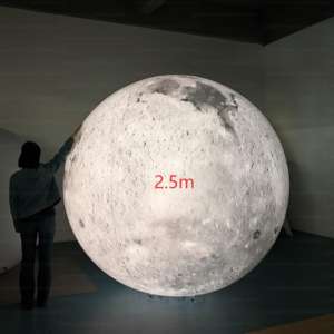 Ballon géant de lune gonflable en PVC commercial de 3 m 4 m, étanche à l'air, modèle de lune gonflable personnalisé avec neuf planètes, grand modèle de lune gonflable avec LED - Product Image 4