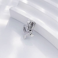 Pt950 Platin Labor-Gezüchteter Diamant-Anhänger Schwebendes Licht Schmetterling Schleife Luxuriöser Kissenförmiger Schliff Damen Feiner Schmuck Zarter Charm