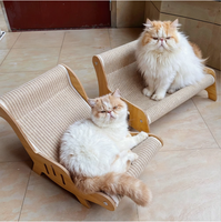 Griffoir pour chat en forme de mangoustan extra large, meuble pour animaux de compagnie en bois massif avec coussin en mangoustan pour tous les chats d'intérieur