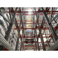 Système de rayonnage automatisé à grande vitesse ASRS 4 voies, multi-niveaux, avec navette radio pour palettes, pour entrepôt